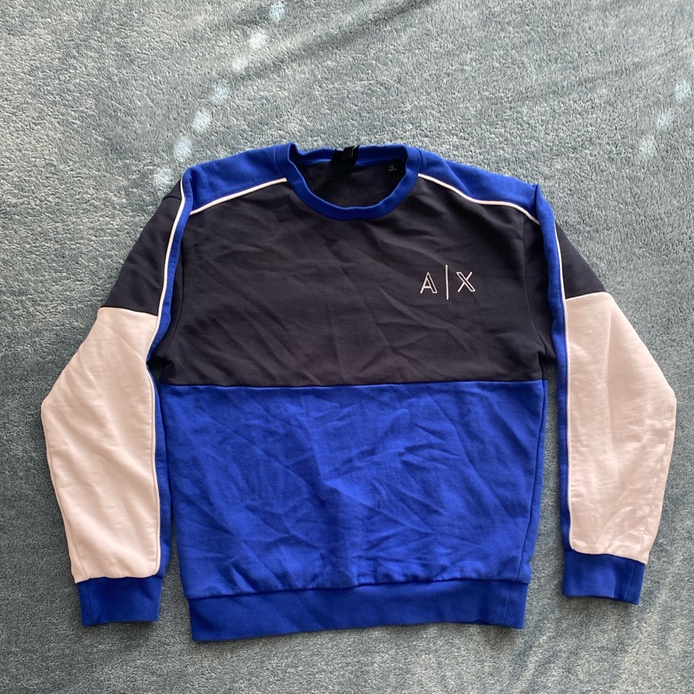 ARMANI EXCHANGE Colourblock Crew-Neck Pullover